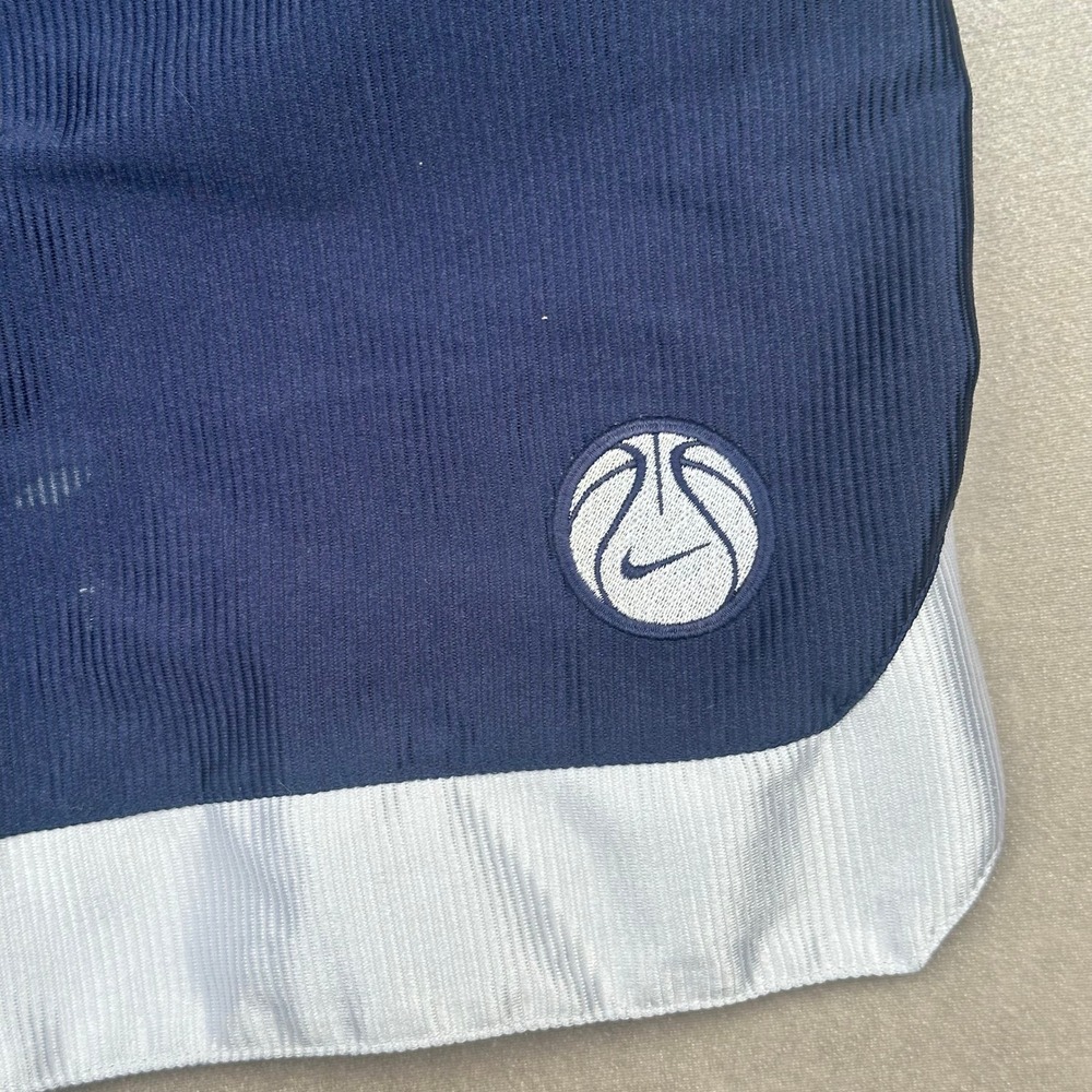 Vintage Nike Basketball Shorts Men's Large Navy White Y2K Swoosh Athletic - Picture 5 of 9
